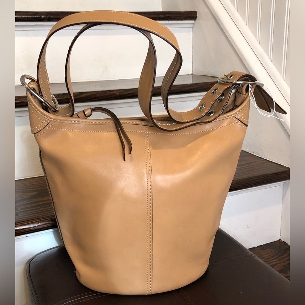 Vintage COACH Glove Tanned Leather Bleeker Feeder Duffle Crossbody Shoulder Bag